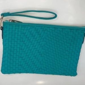 Weaving crossbody bag - turquoise